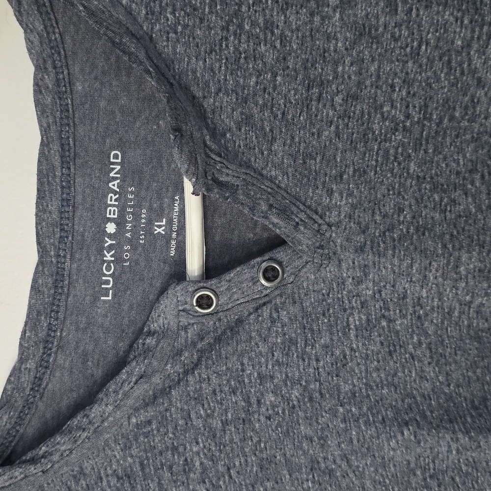 Lucky Brand Men's Blue Henley Shirt - Size XL - Picture 2 of 5